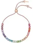 Ted Baker Melrah Icon Rose Gold Tone Rainbow Crystal Slider Bracelet