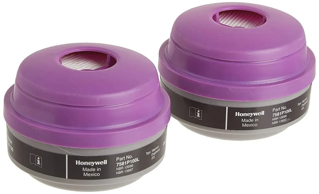 Honeywell 7581P100L North Cartridge, Organic Vapor/P100