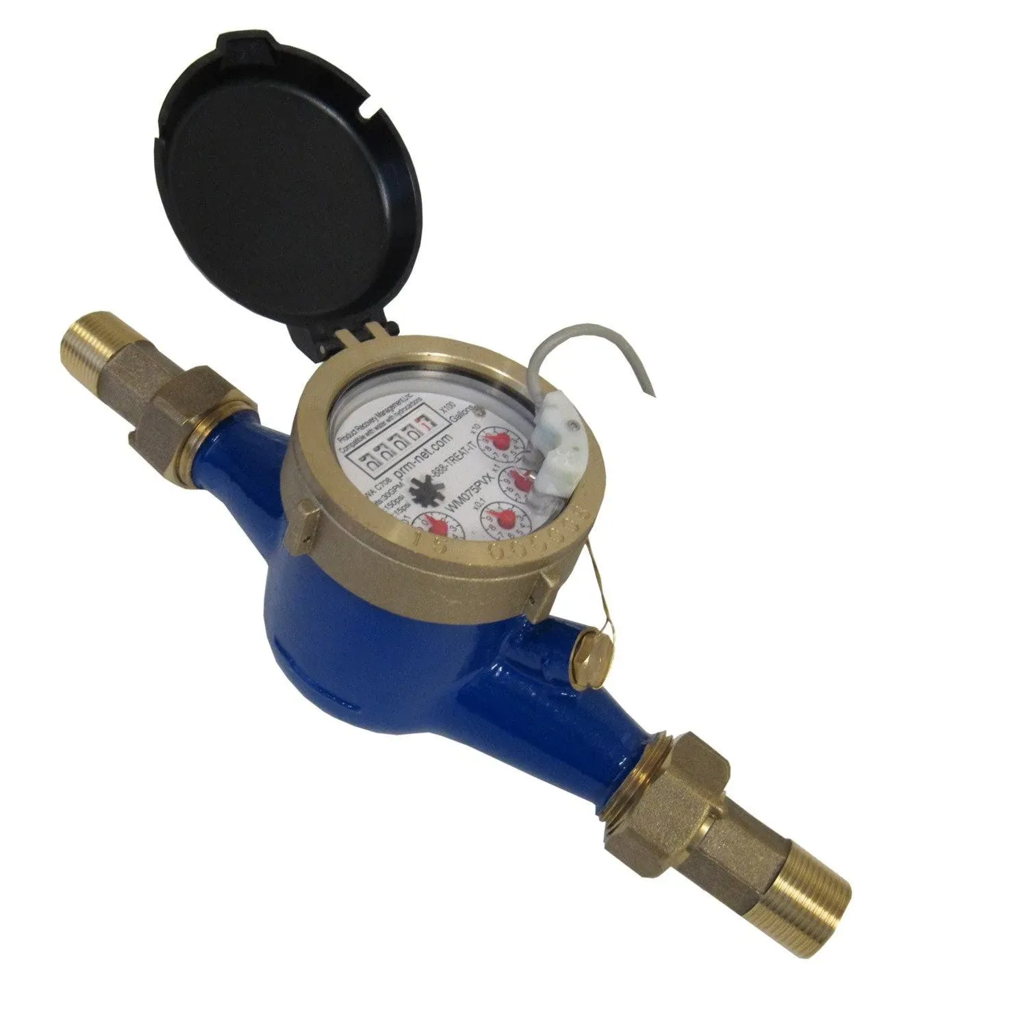 New PRM 3/4&#034; NPT Multi-Jet Cold Water Meter With Pulse Output