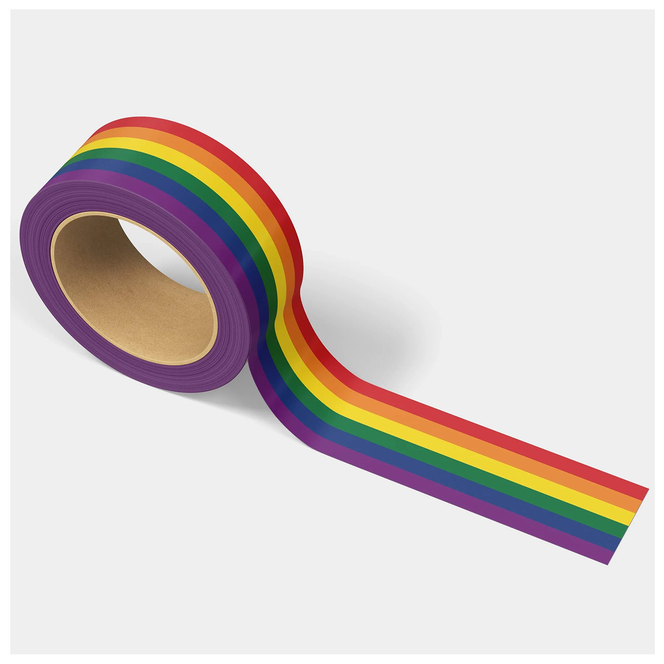 Pride Flag Rainbow Packing and Shipping Tape, Decorative Cute Fun Printed Packaging Tape, 1.88" x 110 Yards (330 feet)