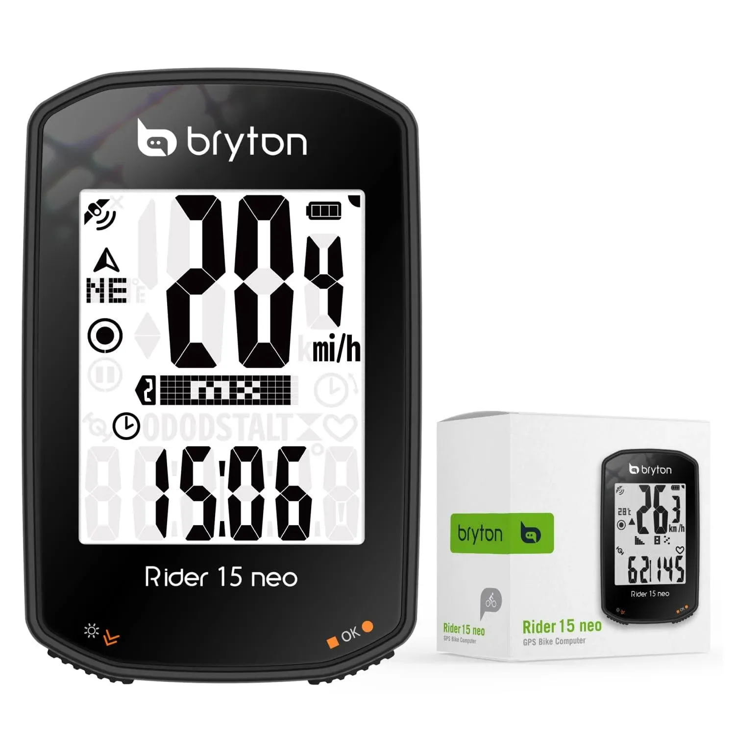 Bryton Rider 15 Neo GPS Bike/Cycling Computer Device Only Twist Click Speed