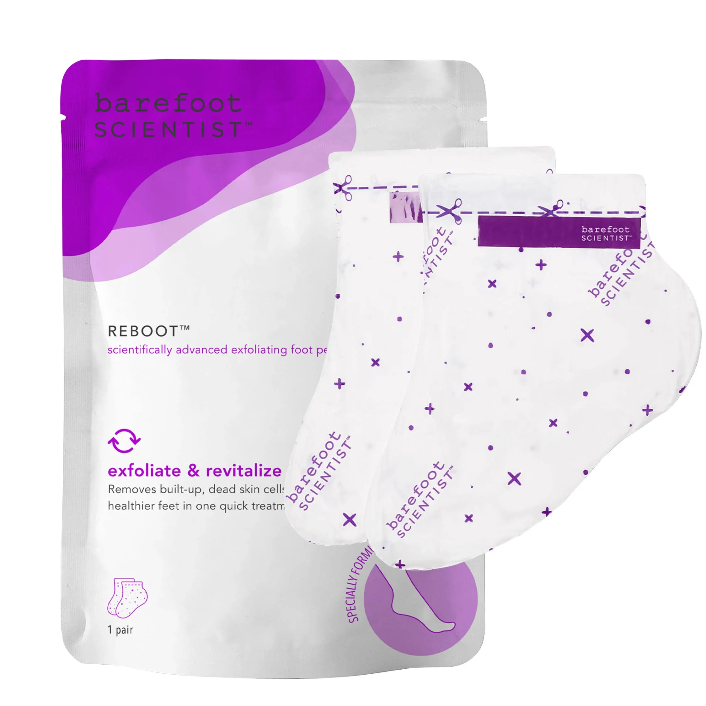 Barefoot Scientist Reboot Exfoliating Foot Peel One Treatment Pair New