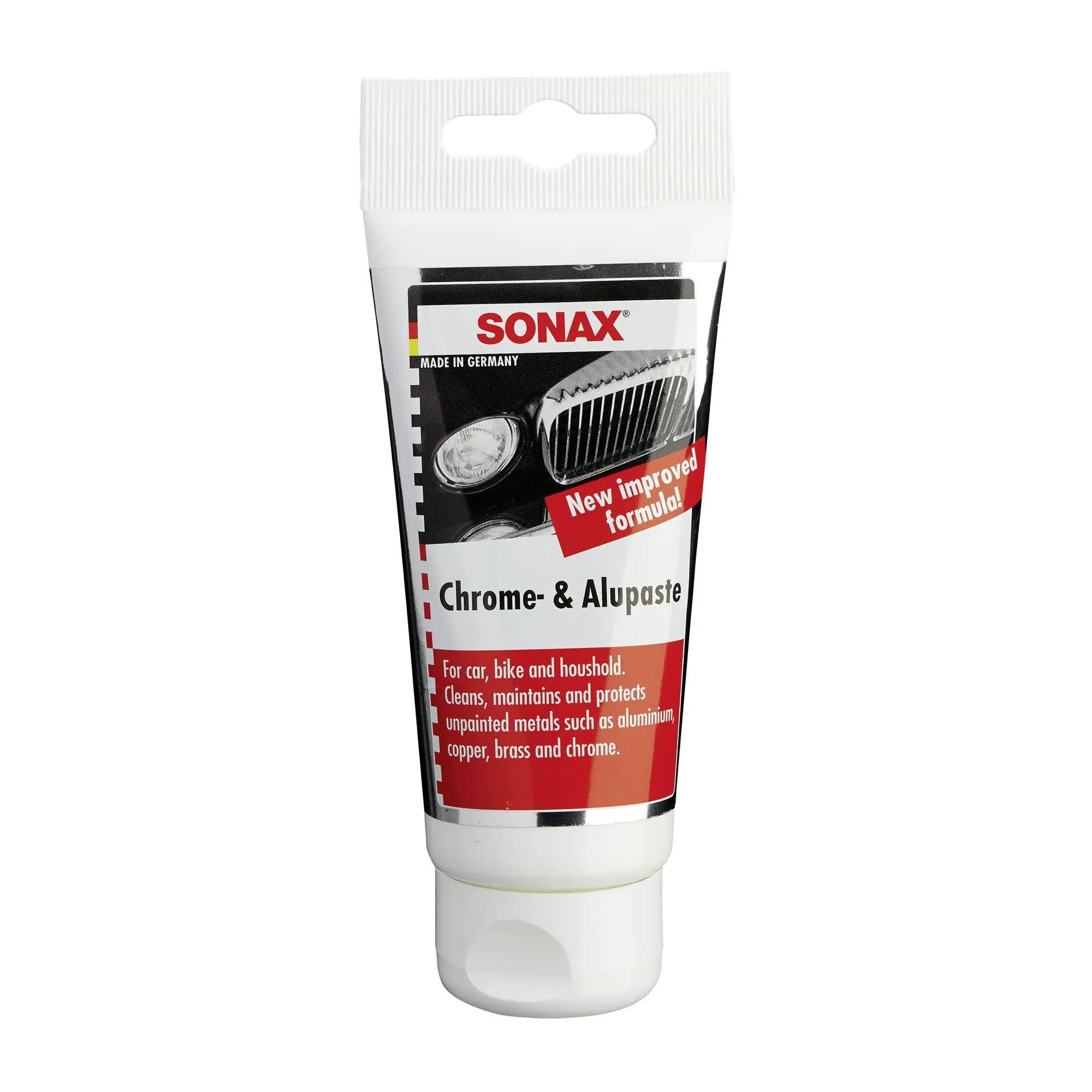 SONAX Chrome, aluminium, metal polishing paste (75 ml)