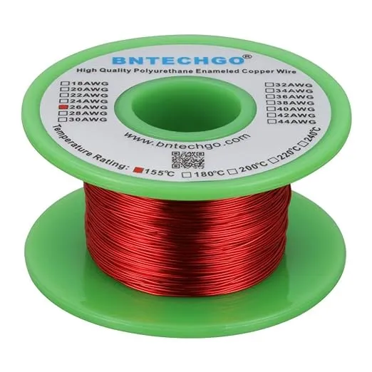 BNTECHGO 26 AWG Magnet Wire - Enameled Copper Wire - Enameled Magnet Winding Wire - 4 oz - 0.0157" Diameter 1 Spool Coil Red Temperature Rating 155℃ Widely Used for Transformers Inductors