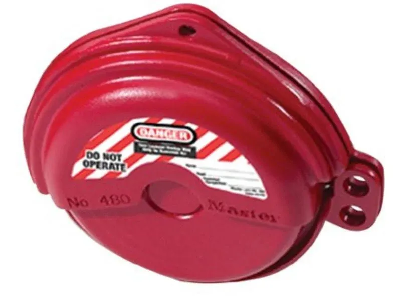 Master Lock 480 Lockout Tagout Rotating Gate Valve Lockout, Red