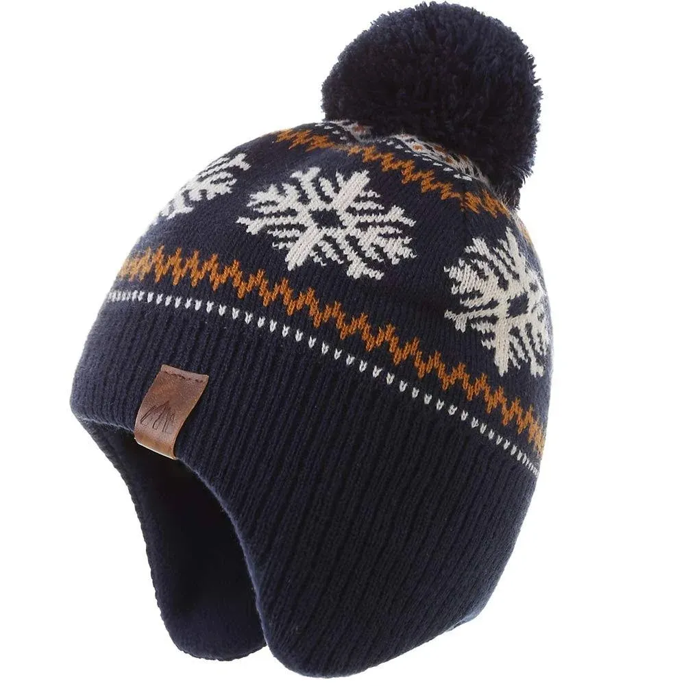 LMLALML Boys Winter Hat Earflap Knitted Beanie for Kids Warm Fleece Lined Thicken ...