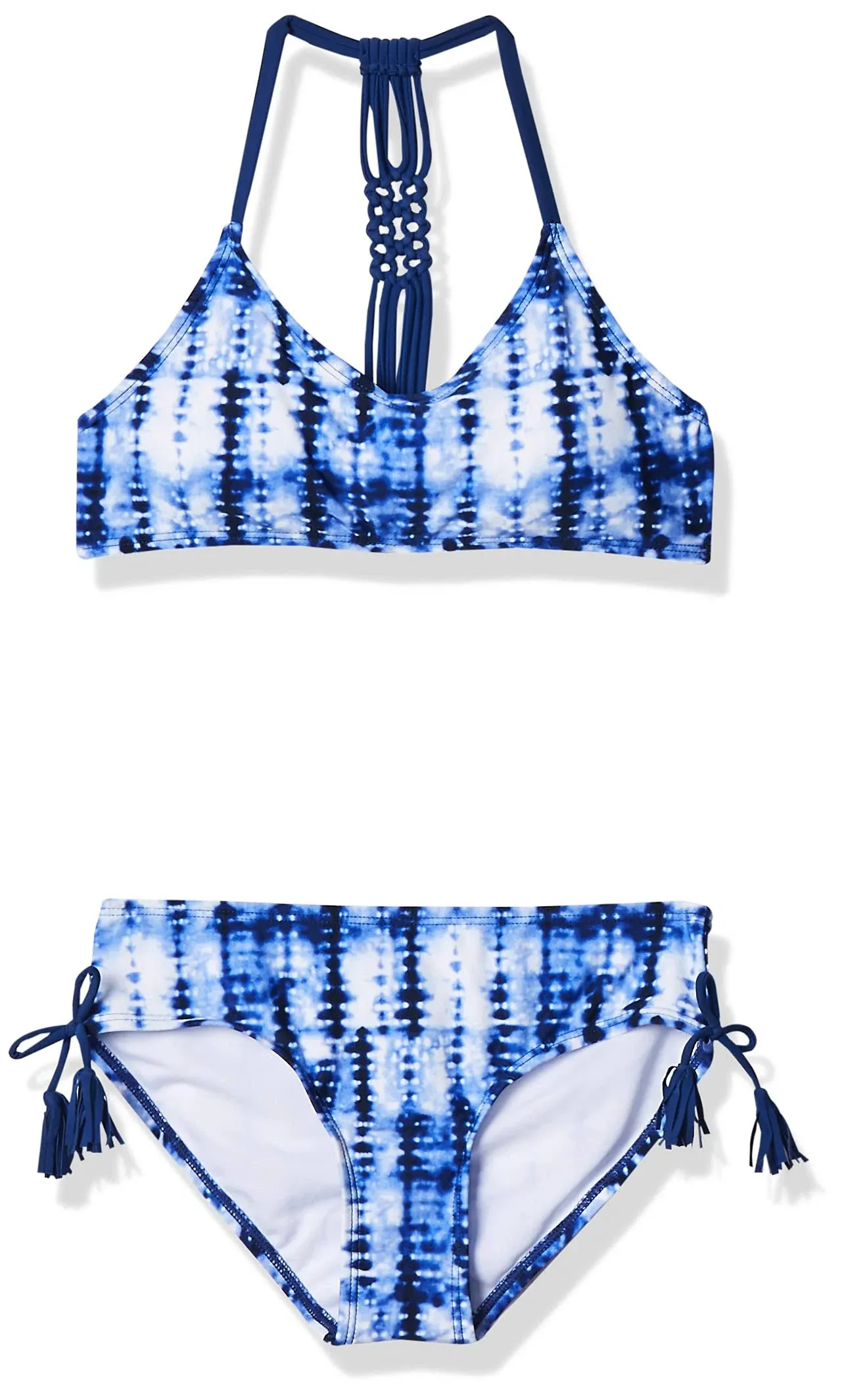 Kanu Surf Girls V-Neck Bikini Beach Sport 2-Piece Swimsuits Willow Navy Tie-Dye 14