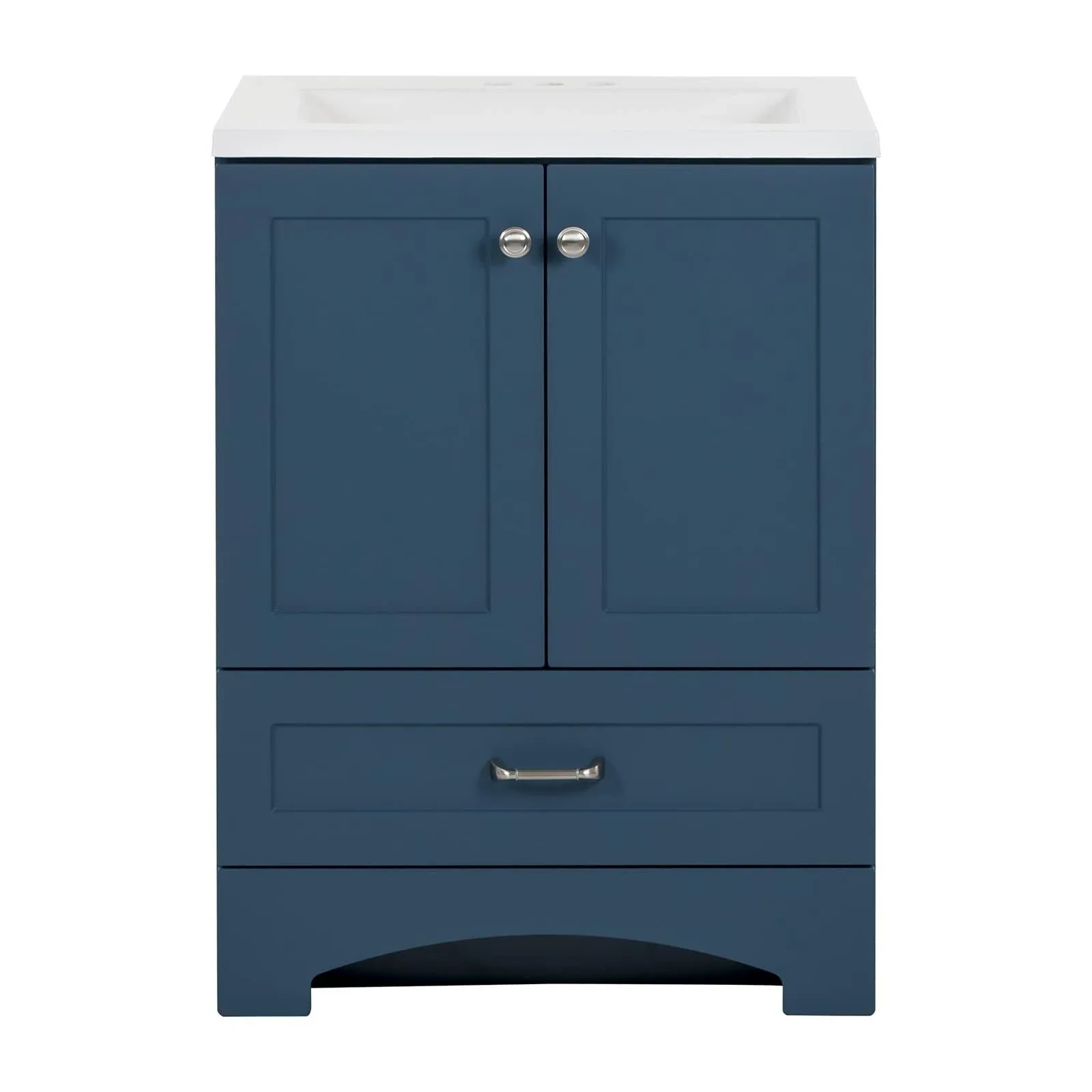 Spring Mill Cabinets Emlyn Bathroom Vanity with Sink, Admiral Blue