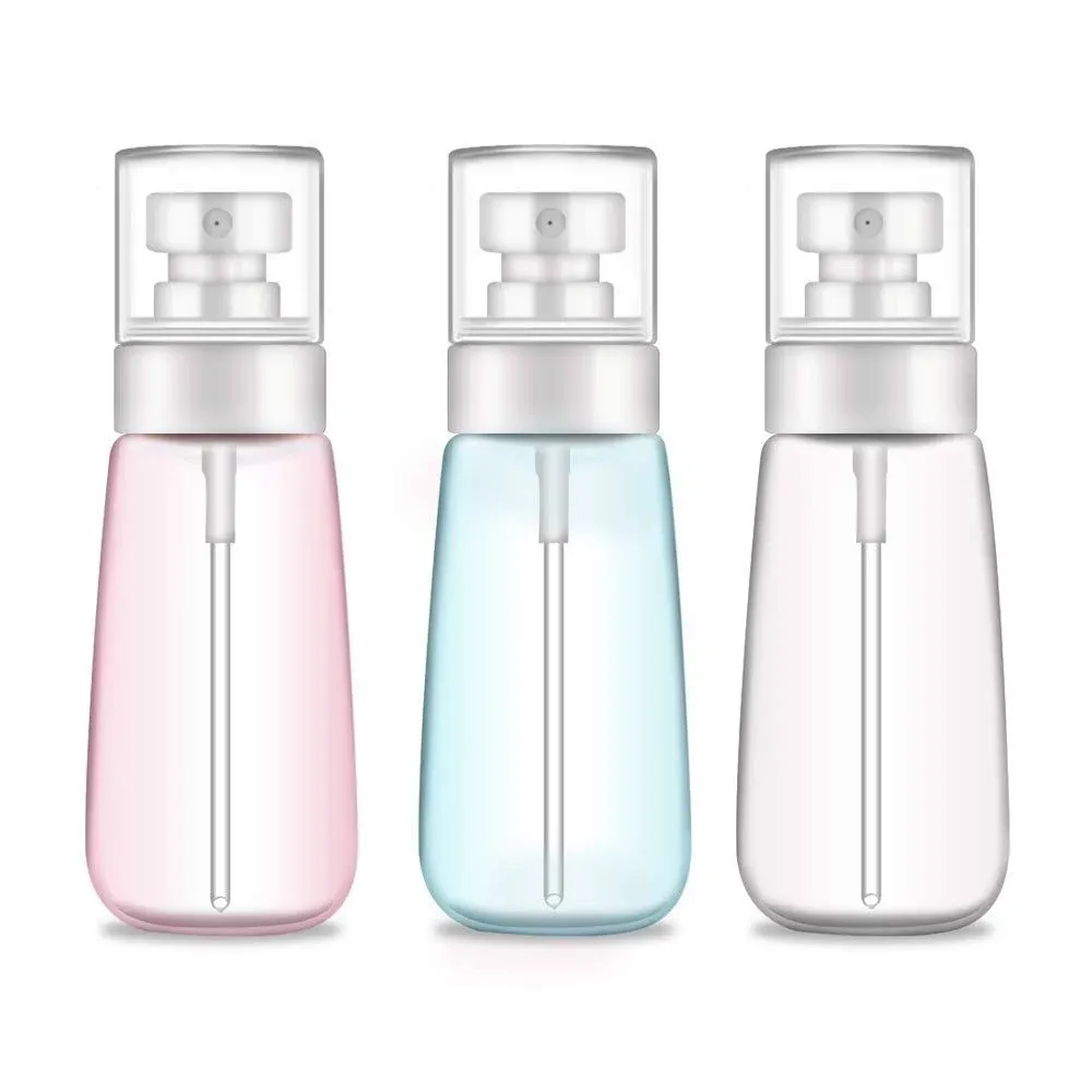 Spray Bottle Travel Size,100ml/3oz Fine Mist Hairspray Bottle for Essential Oils, Empty Airless Makeup Face Spray Bottle Clear Refillable Travel Containers for Cosmetic Skincare Perfume