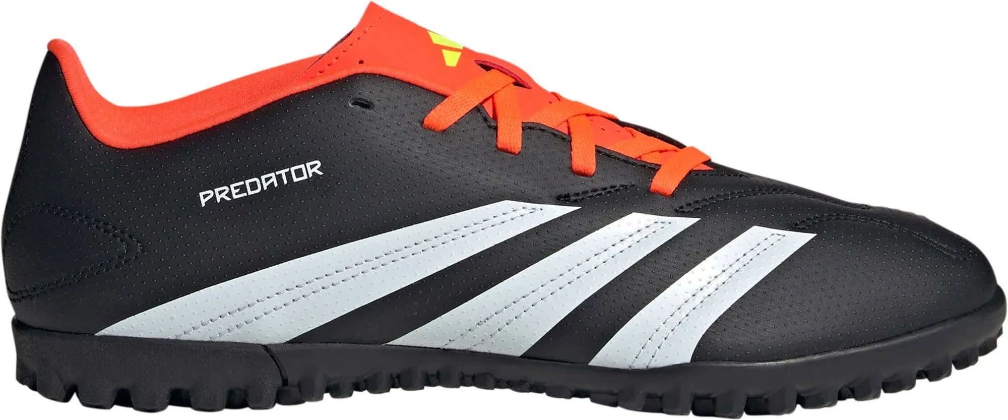 Adidas Predator Club Turf Men's Soccer Shoes, Core Black/Cloud White/Solar Red / 7