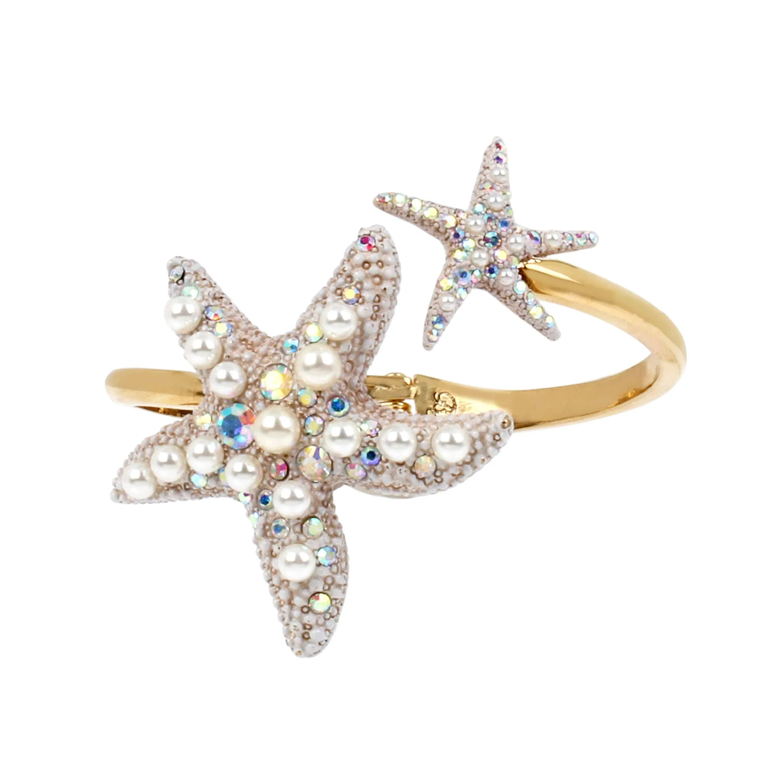 Betsey Johnson Starfish Hinged Bangle Bracelet