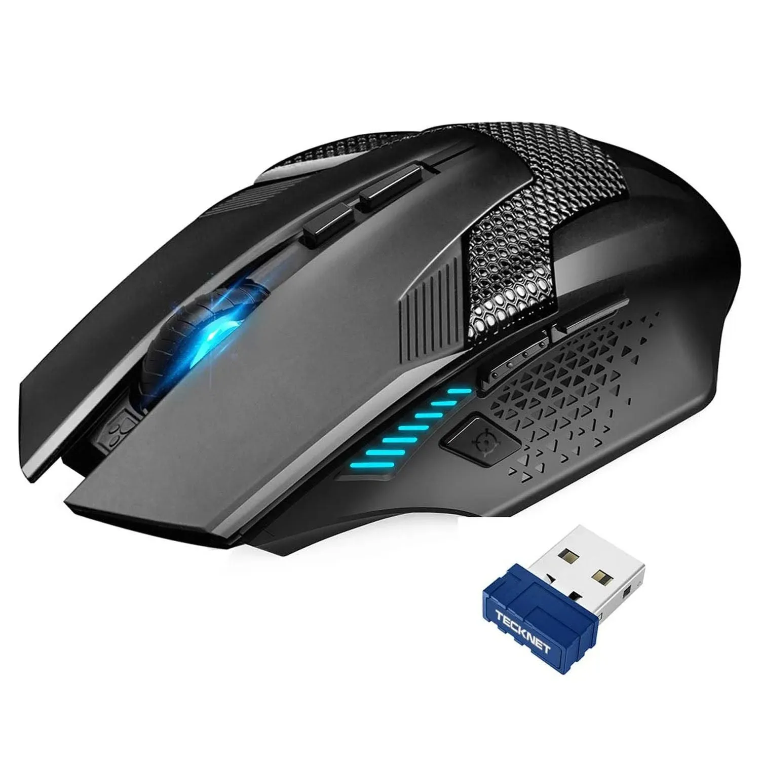 TECKNET Wireless Gaming Mouse, 2.4 GHz Ergonomic PC Gaming Cordless Mouse 4800 dpi