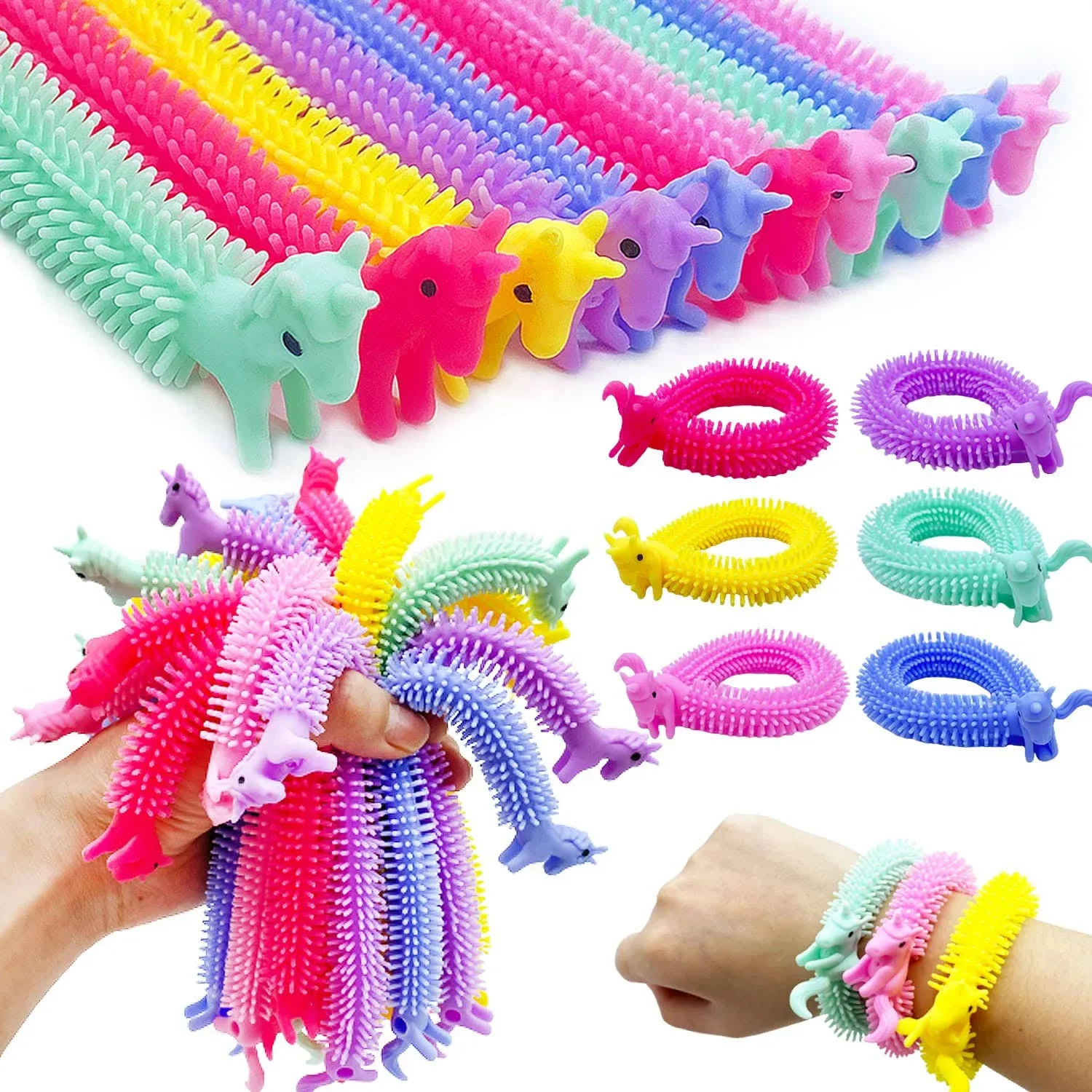 20 Pack Stretchy String Fidget Toys,Sensory Fidget Stretch Toys,Sensory Noodle Strings for Kids Adults Stress Relief,Party Favors