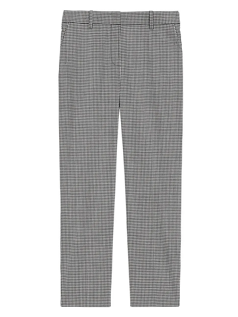 Treeca Cropped Slim Check Pants