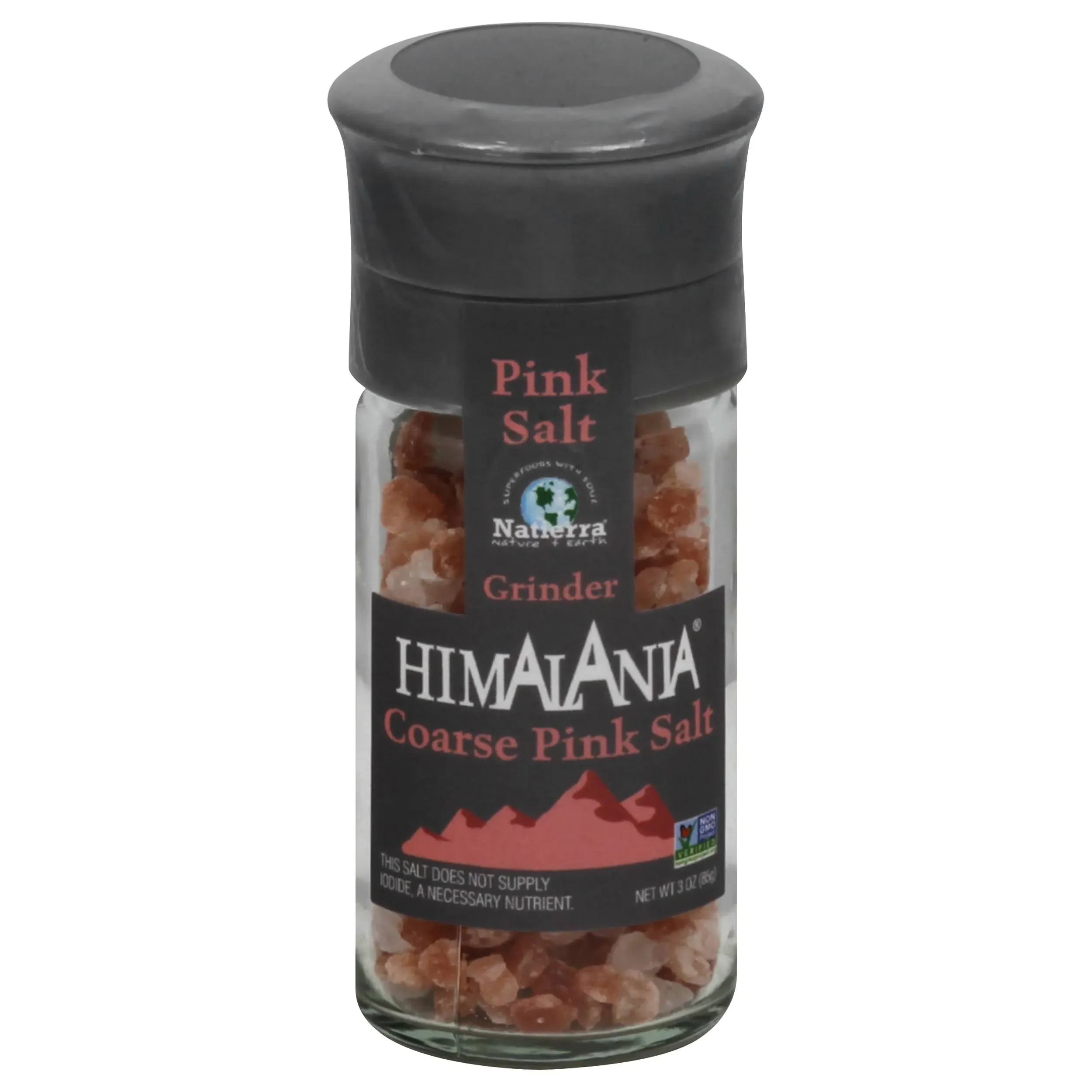 Natierra Himalania Coarse Pink Salt Grinder 3 oz