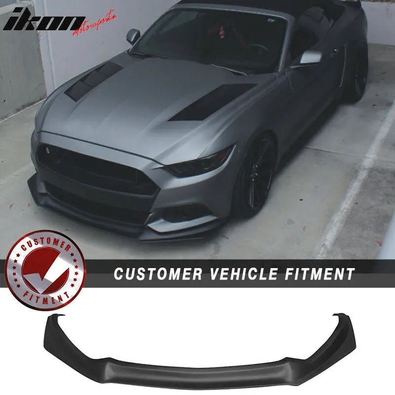 Fits 15-17 Mustang Front Bumper Lip Spoiler with Integrated Splitter OE Material