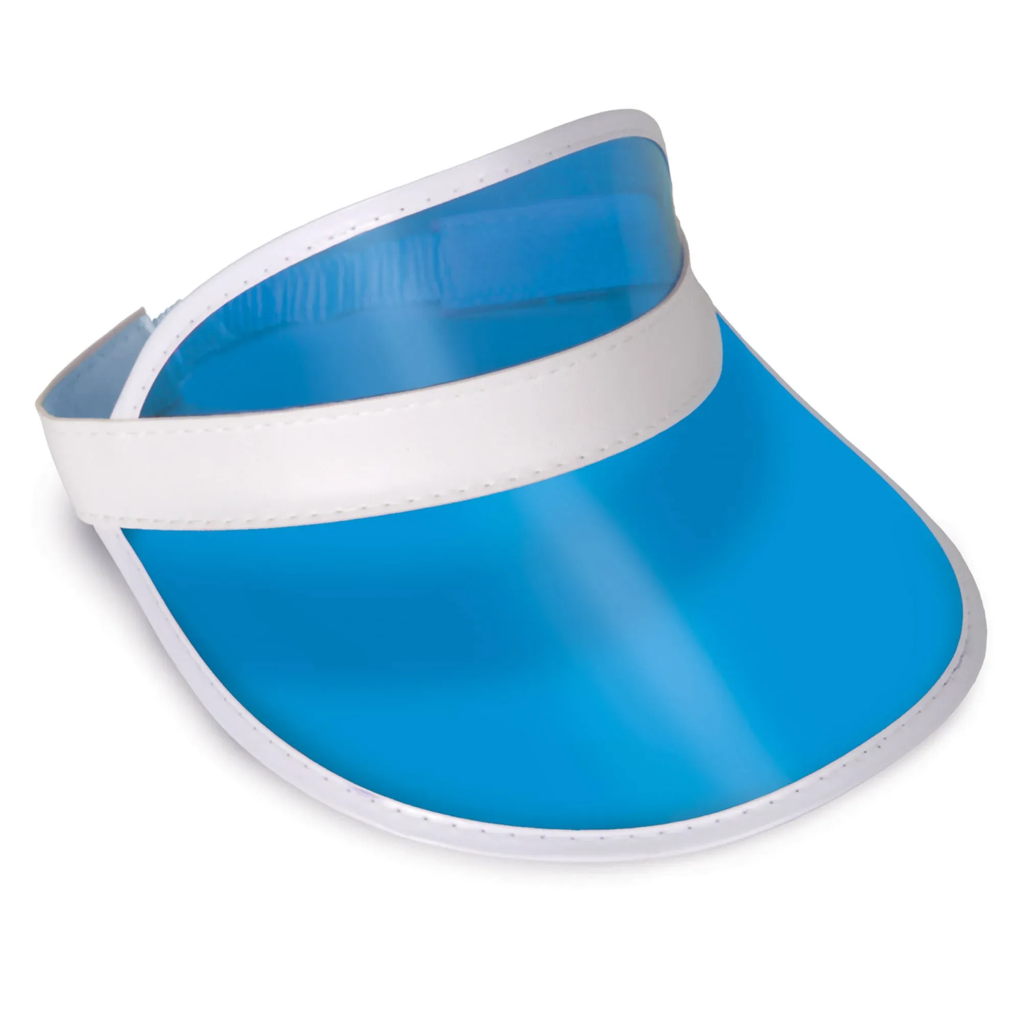 "Visors  - Casino Clear Blue Plastic Dealer's Visor"