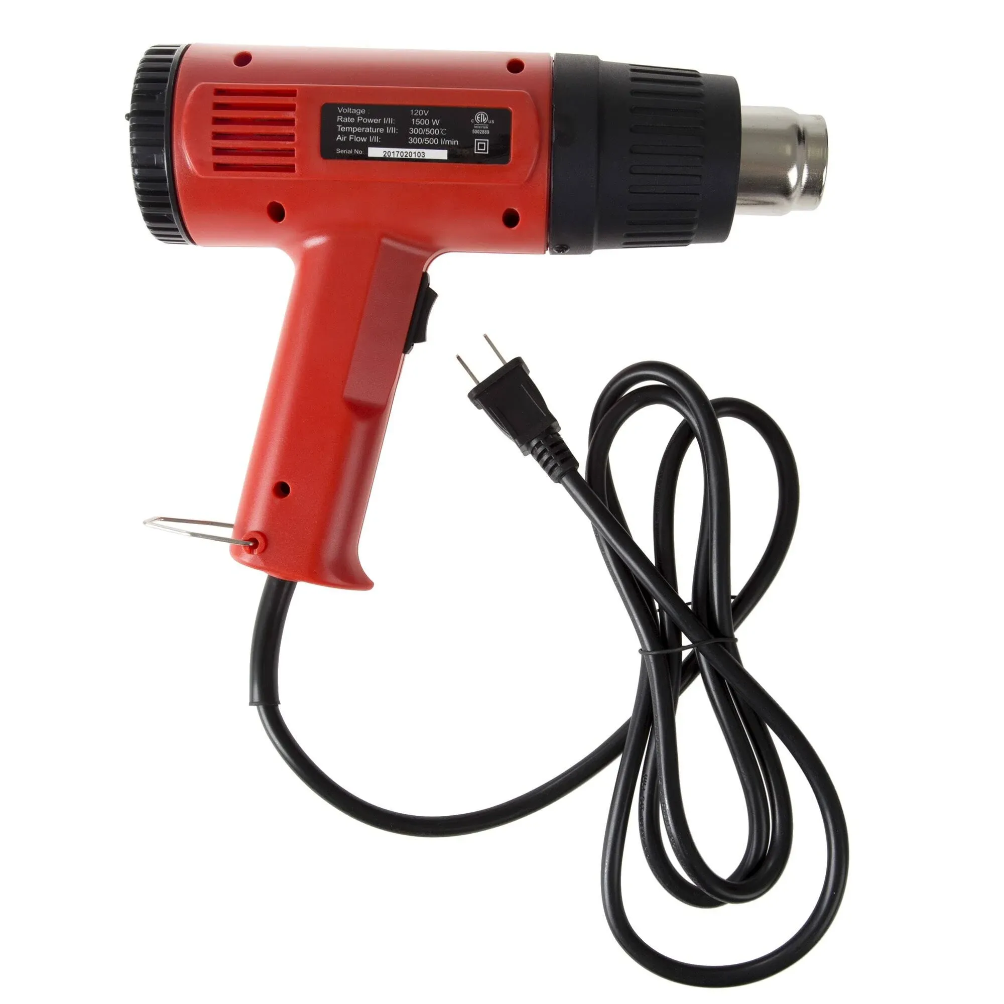 Dual Temperature Heat Gun , 1500 Watt, 120V Heating Gun Tool by Stalwart - Red