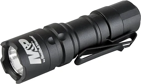 Smith & Wesson M&P Delta Force CS 1xCR123 215 Lumen Flashlight with 4 Modes, Waterproof Construction and Memory Retention for Survival, Hunting and Outdoor, Black