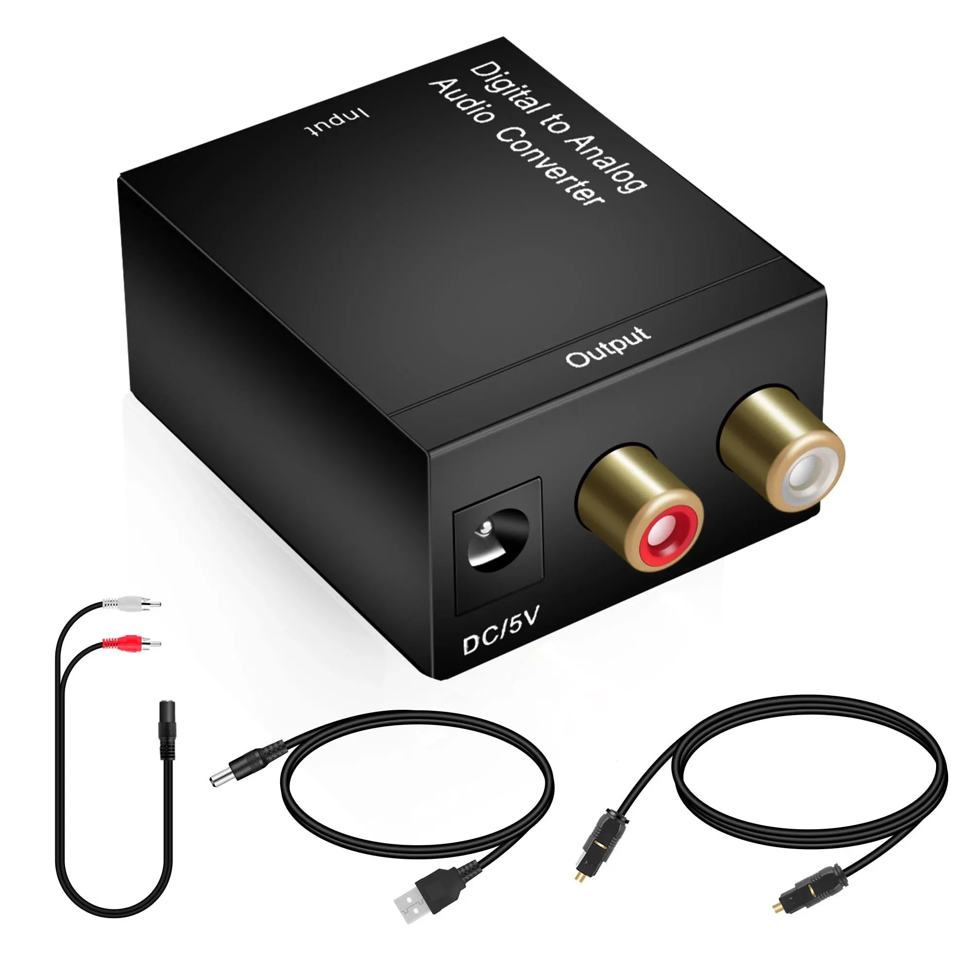 Musou Digital Optical Coax to Analog RCA Audio Converter Adapter