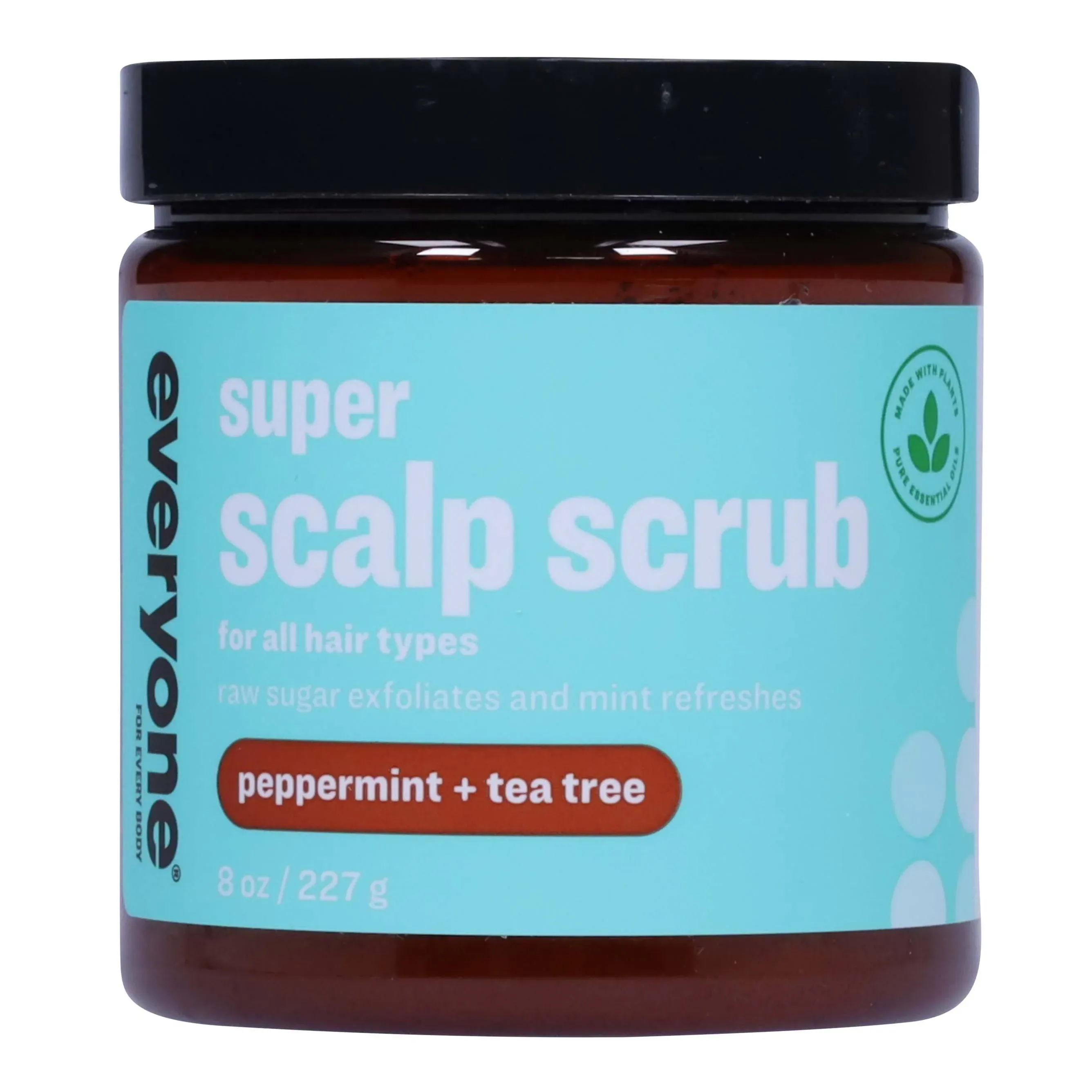 Everyone Scalp Scrub, Peppermint + Tea Tree, Super - 8 oz