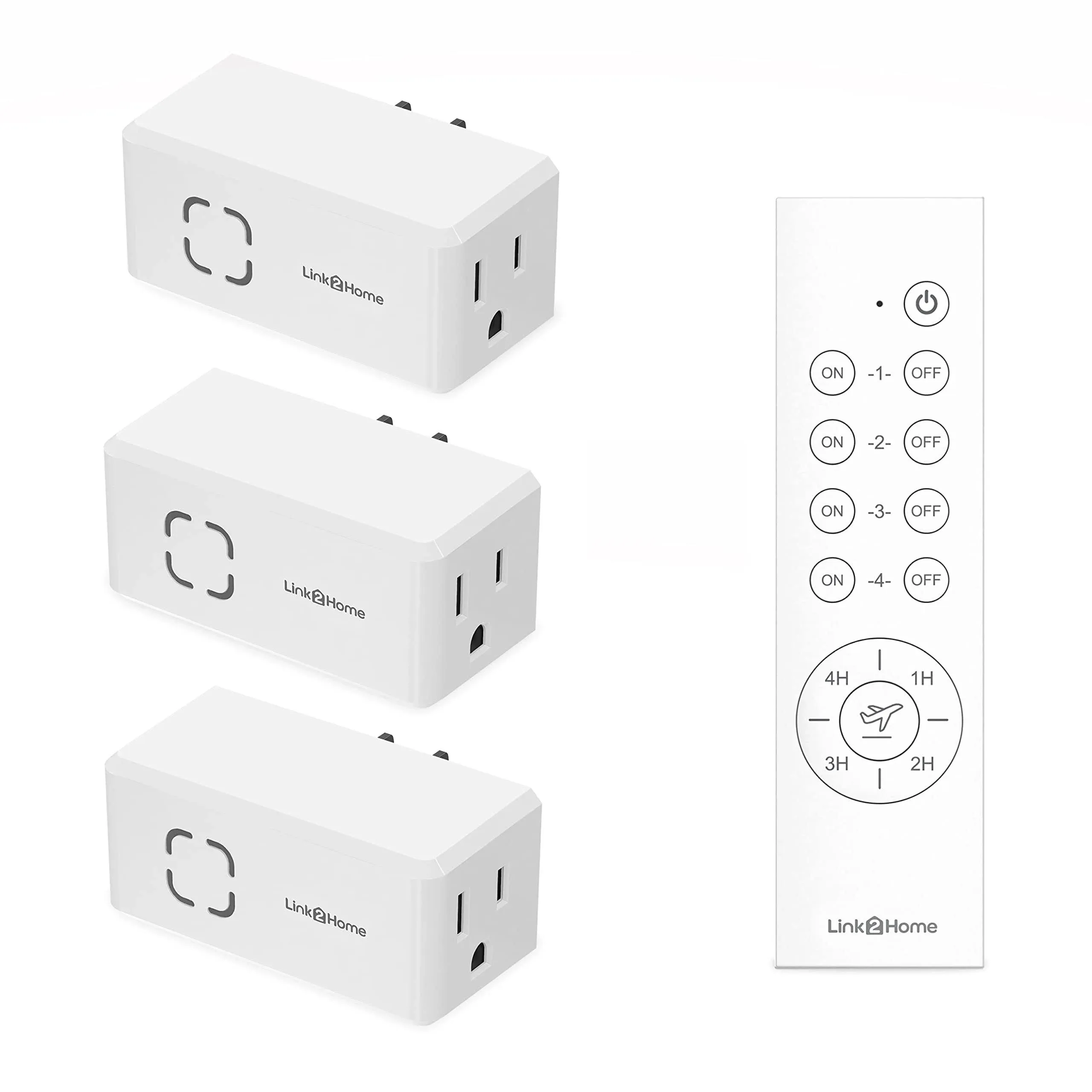 Link2Home Wireless Indoor Plug in Remote Control Outlet Switch Countdown Timer