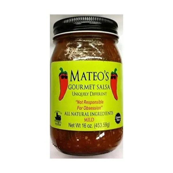 Mateo's Gourmet Salsa 16 oz (Pack of 2) (mild) by Mateo's