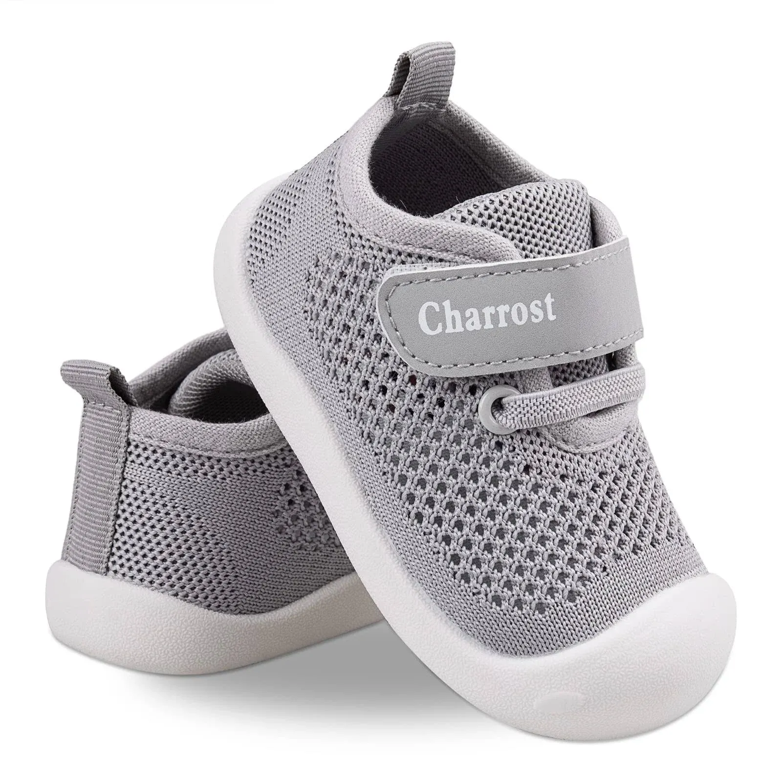 Baby First-Walking Shoes 1-4 Years Kid Shoes Trainers Toddler Infant Boys Girls Soft Sole Non Slip Cotton Canvas Mesh Breathable Lightweight TPR Material Slip-on Sneakers Outdoor