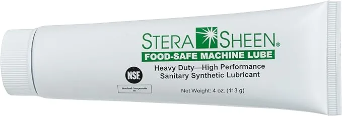 Food Safe Machine Lube - Heavy Duty, High Performance Sanitary Synthetic Lubricant - Clear Gel, Odorless, Tasteless - 4 oz Tube (1 Count)