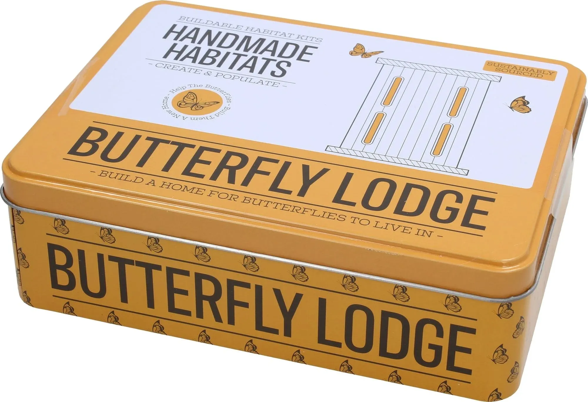 Gift Republic GR890002 Handmade Habitats Personalised Butterfly Lodge Kit With 6-pack Colouring Wooden Pencils