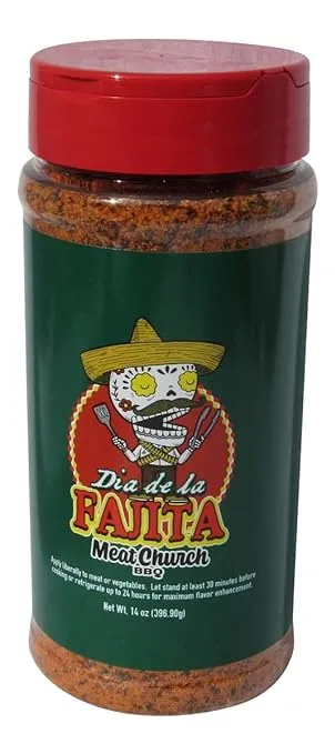 Meat Church Dia de la Fajita BBQ Rub and Seasoning for Meat and Vegetables, Gluten Free, 14 Ounces