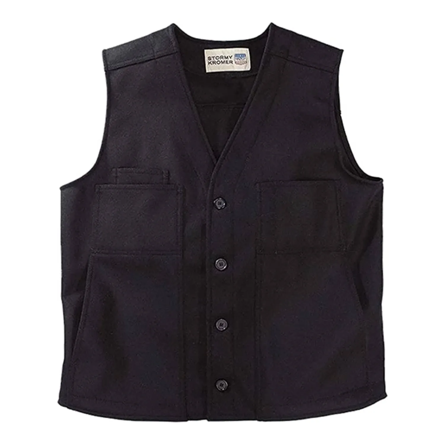 Stormy Kromer Button Vest - Wool Vest for Men, Casual Outerwear Sleeveless Vest