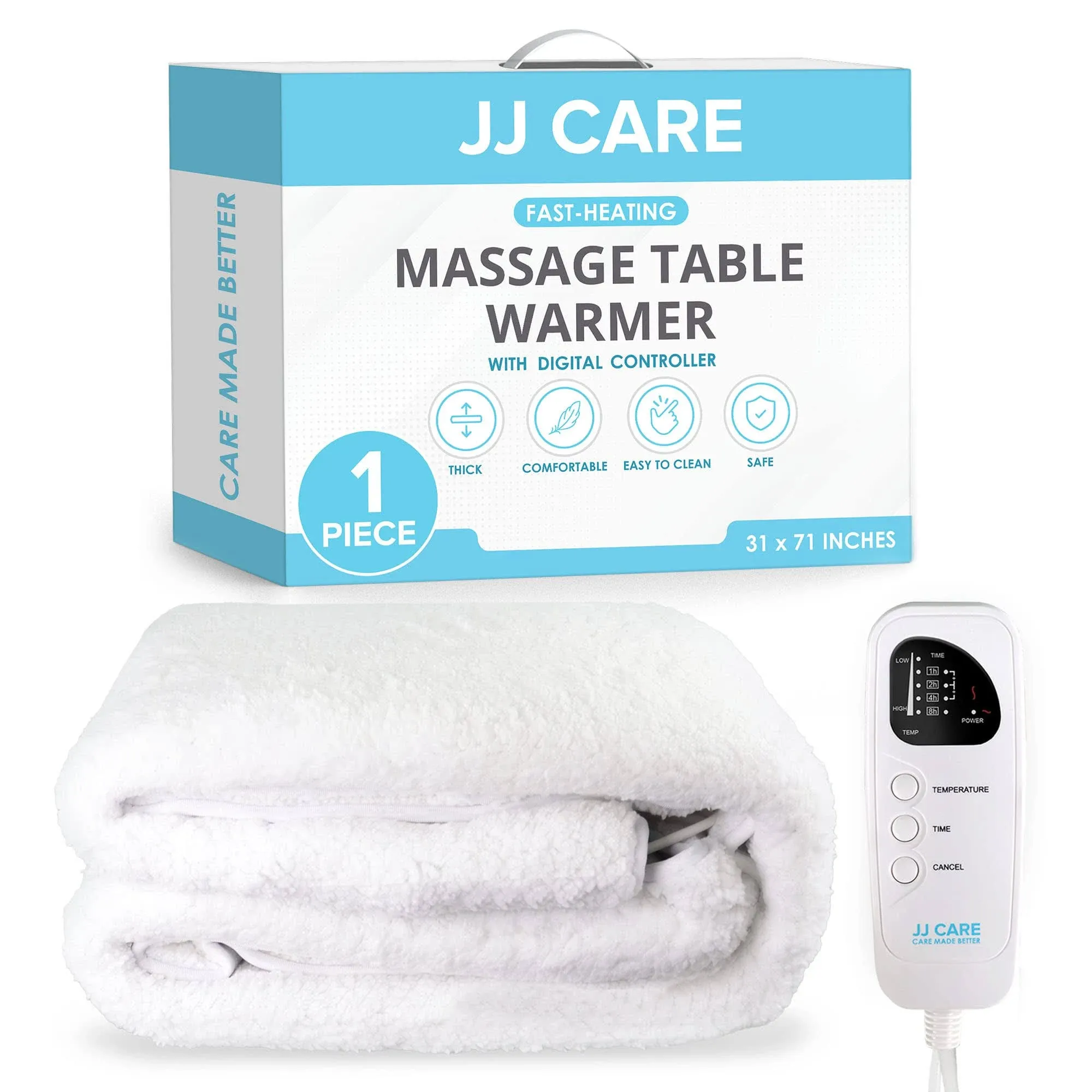 JJ Care Massage Table Warmer 31 inchx71 inch, Digital 5 Heat Control Massage Bed ...