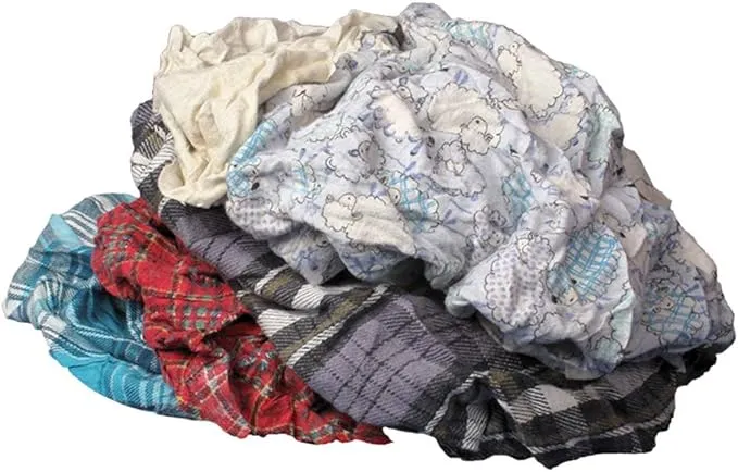 Buffalo Industries (10184) Multicolored Recycled Flannel Highly Absorbent Cloth Rags - 25 lb. box - For all Clean up Needs Including Paint, Oil and Grease - High Cotton Content - Very Soft