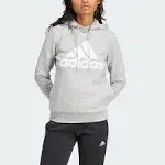 Women's Adidas Essentials Logo Fleece Hoodie - Grey - Small