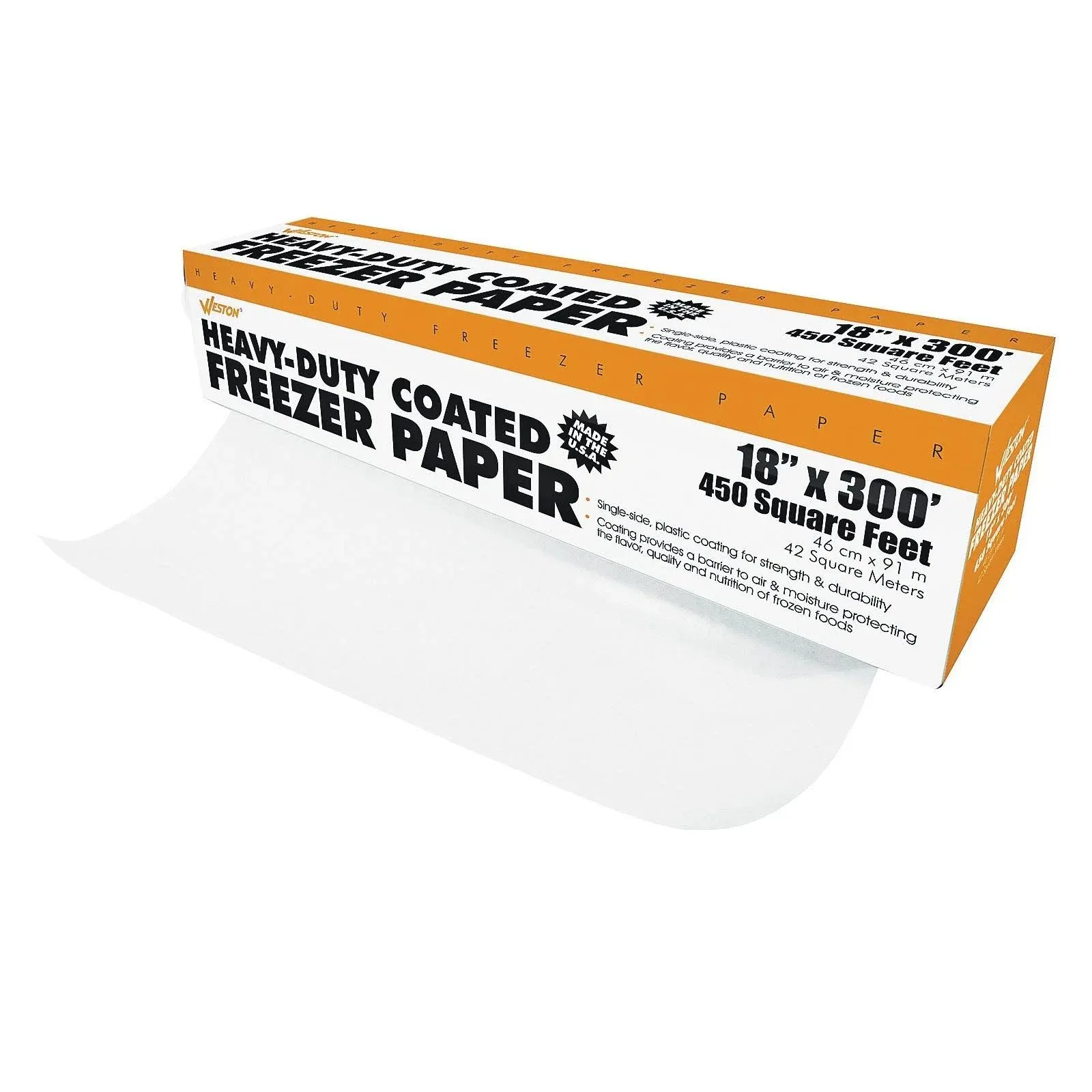 Weston Pragotrade USA 83-4001-W Freezer Paper- Heavy Duty- in Dispenser Box - 18 in. x 300 ft. Roll