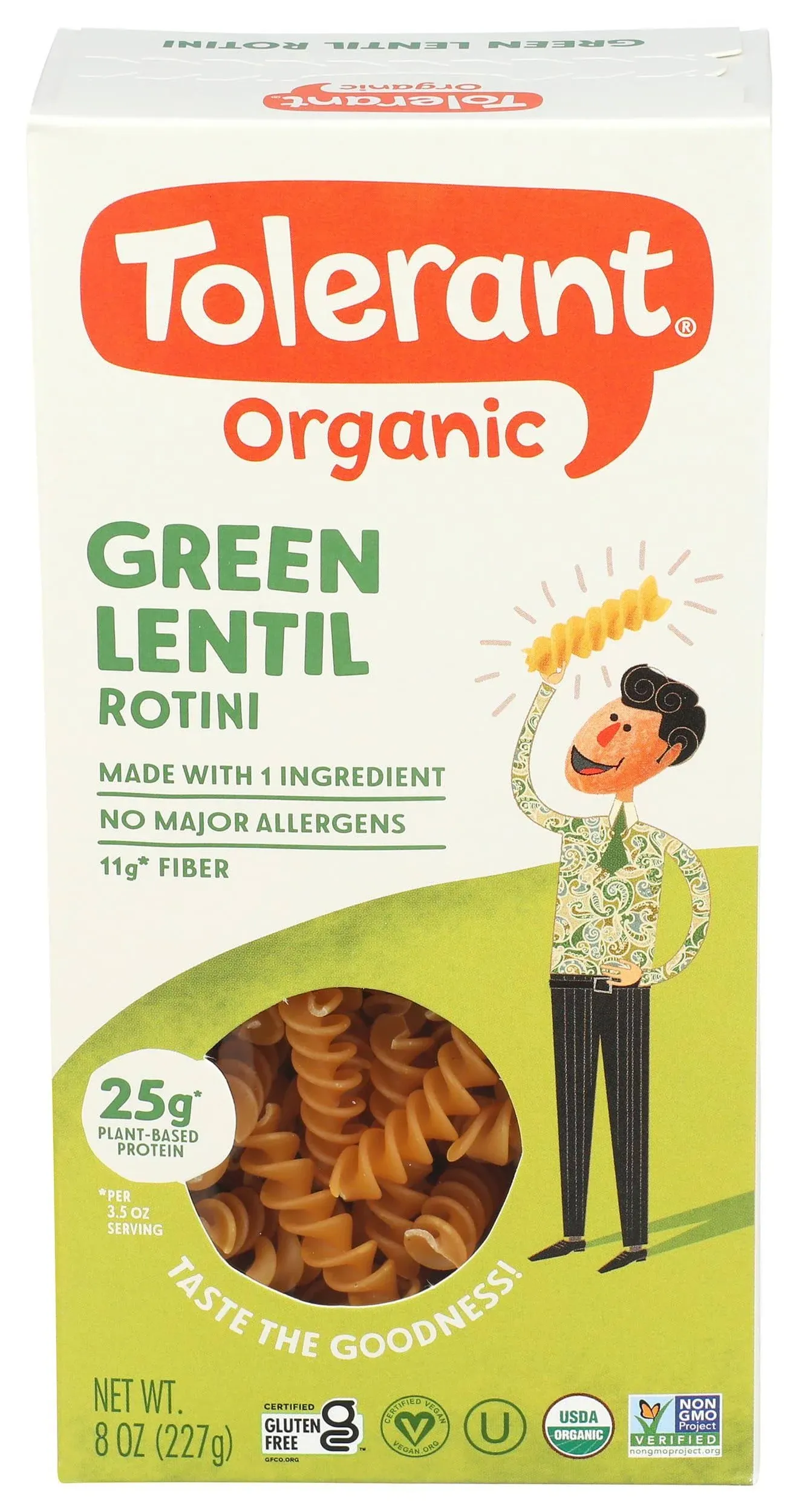 Tolerant Pasta Lentil Rotini Organic