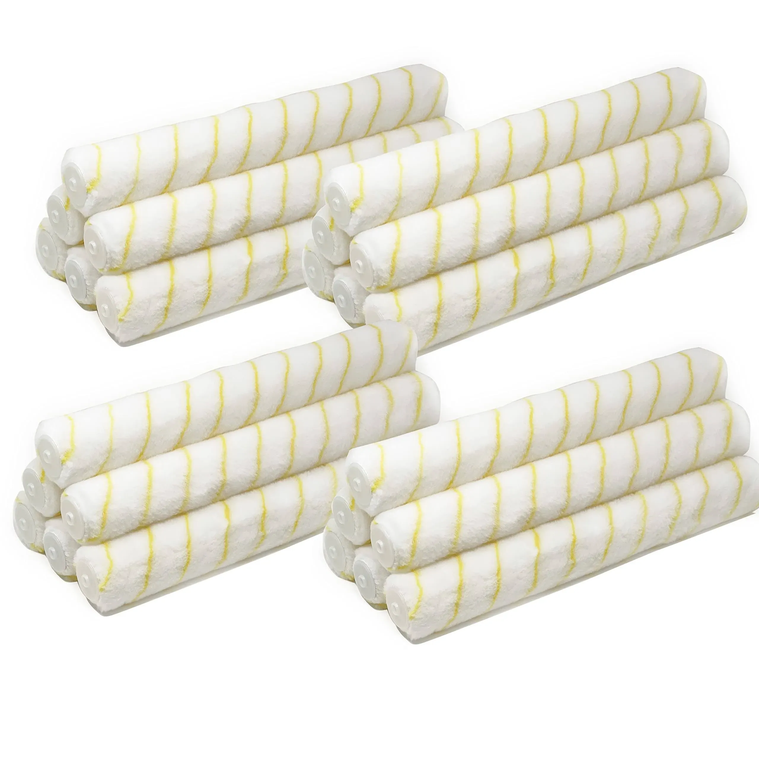 Allgala 18 inch Shedless Lint Free Paint Roller Covers with End Caps - 24pk -TH10324