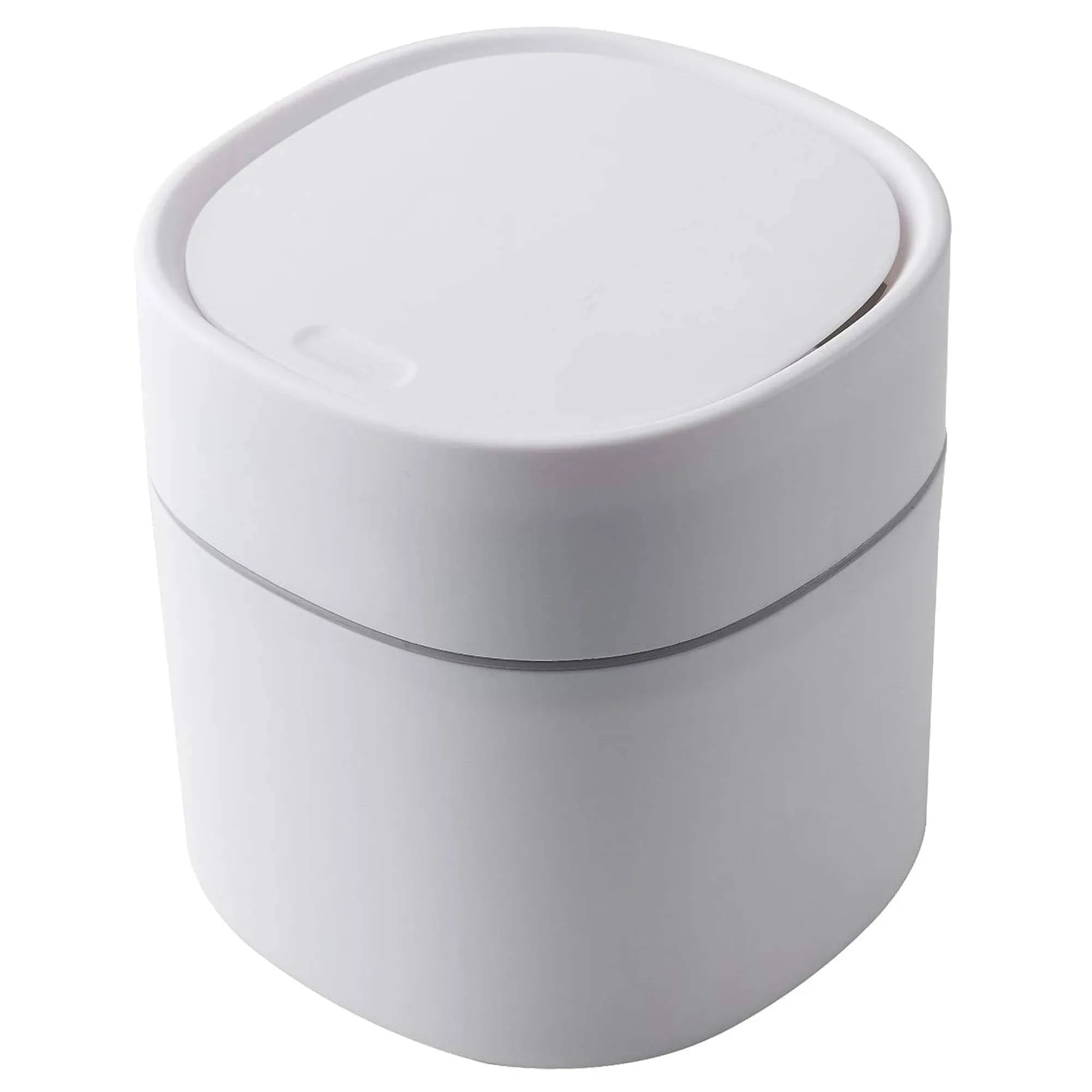 Sheebo Modern Plastic Mini Trash Can With Lid Wastebasket For Bathroom Vanity