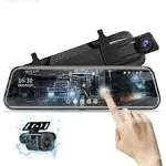 10&#039;&#039; Mirror Dash Cam Night Vision 1080P FHD Full Touch Screen View Backup Camera