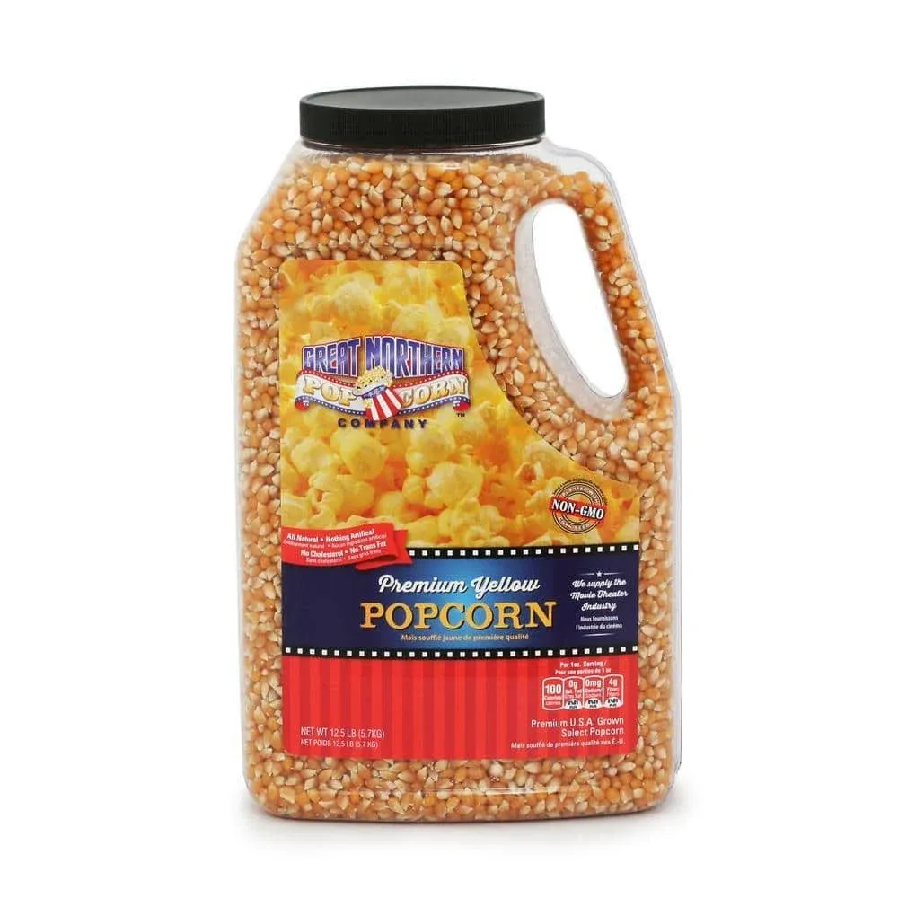 Great Northern Popcorn Premium Yellow Gourmet Popcorn, 12 Pound Jug