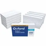 Oxford 41 (1000 PK) Ruled Index Cards, 4" x 6", White, 1,000 Cards (10 Packs of 100) (41)