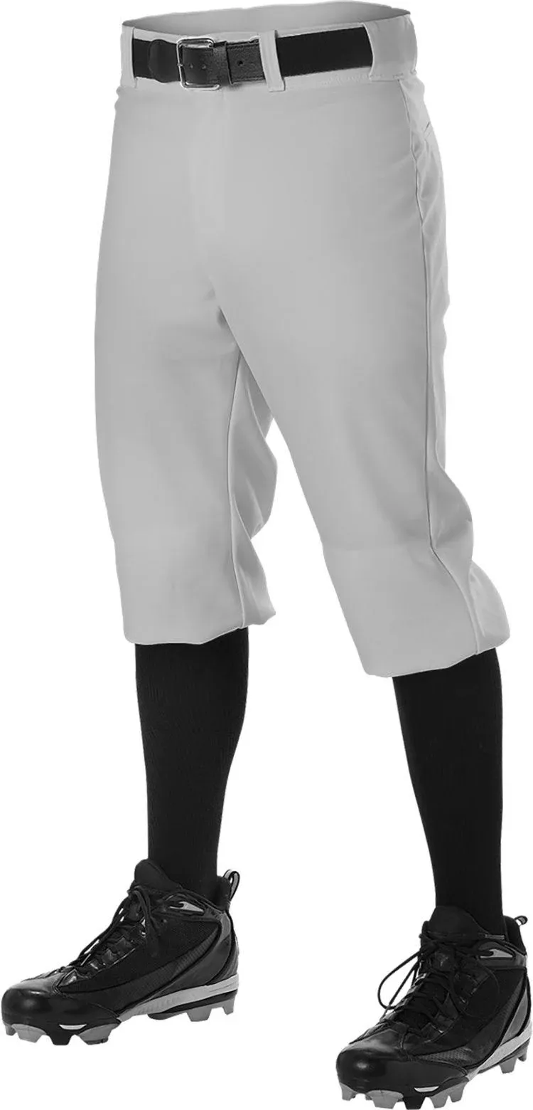 Alleson Athletic 605PKN Adult Baseball Knicker Pant - Gray