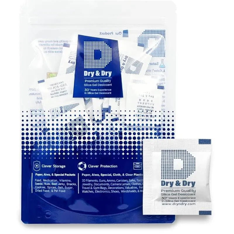 Dry & Dry Silica Gel Desiccant Packets