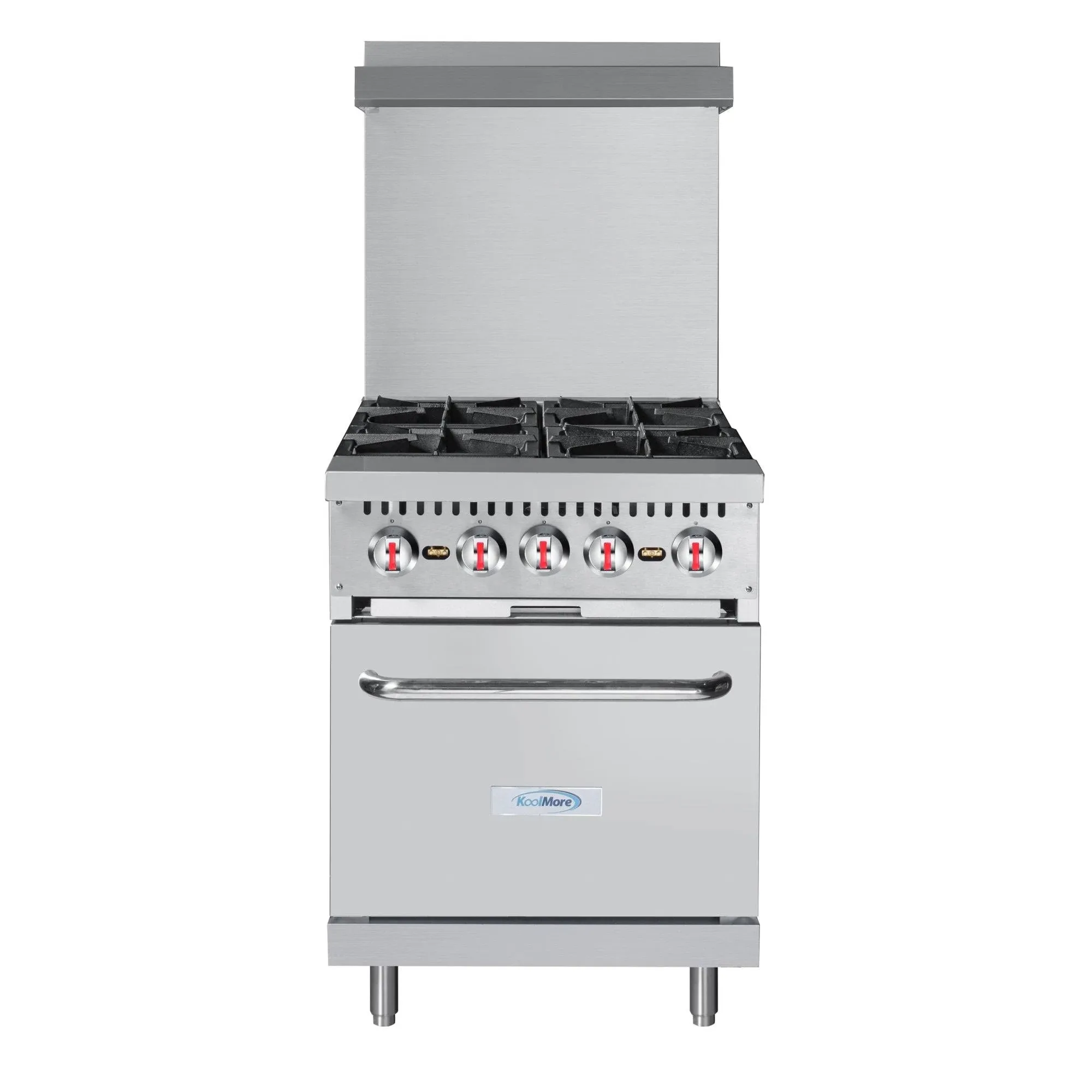 Koolmore KM-CR24-NG 4 Burner Commercial NG Range with Oven 24&amp;amp;quot;