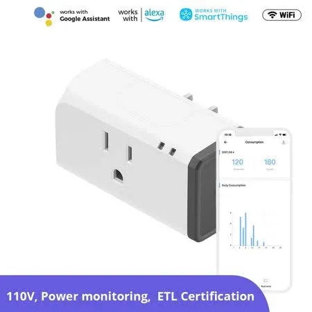 SONOFF S31 Lite Smart Plug, Smart Outlet Switch ETL Certified, No Hub Required, 2.4 Ghz WiFi Only, IFTTT Supporting, Work with Alexa & Google Home