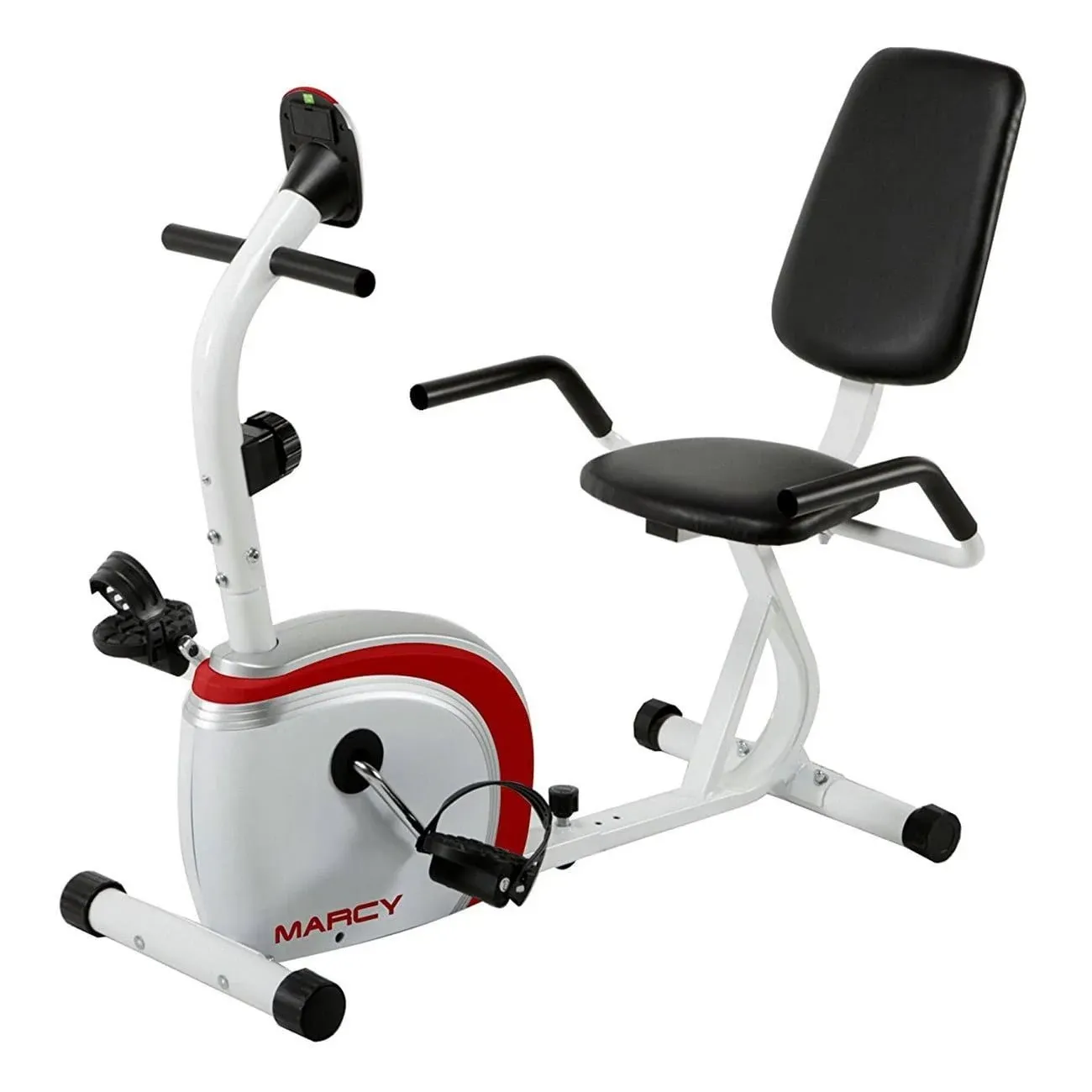 Marcy Recumbent Exercise Bike with Magnetic Resistance and Pulse Sensor NS-908R