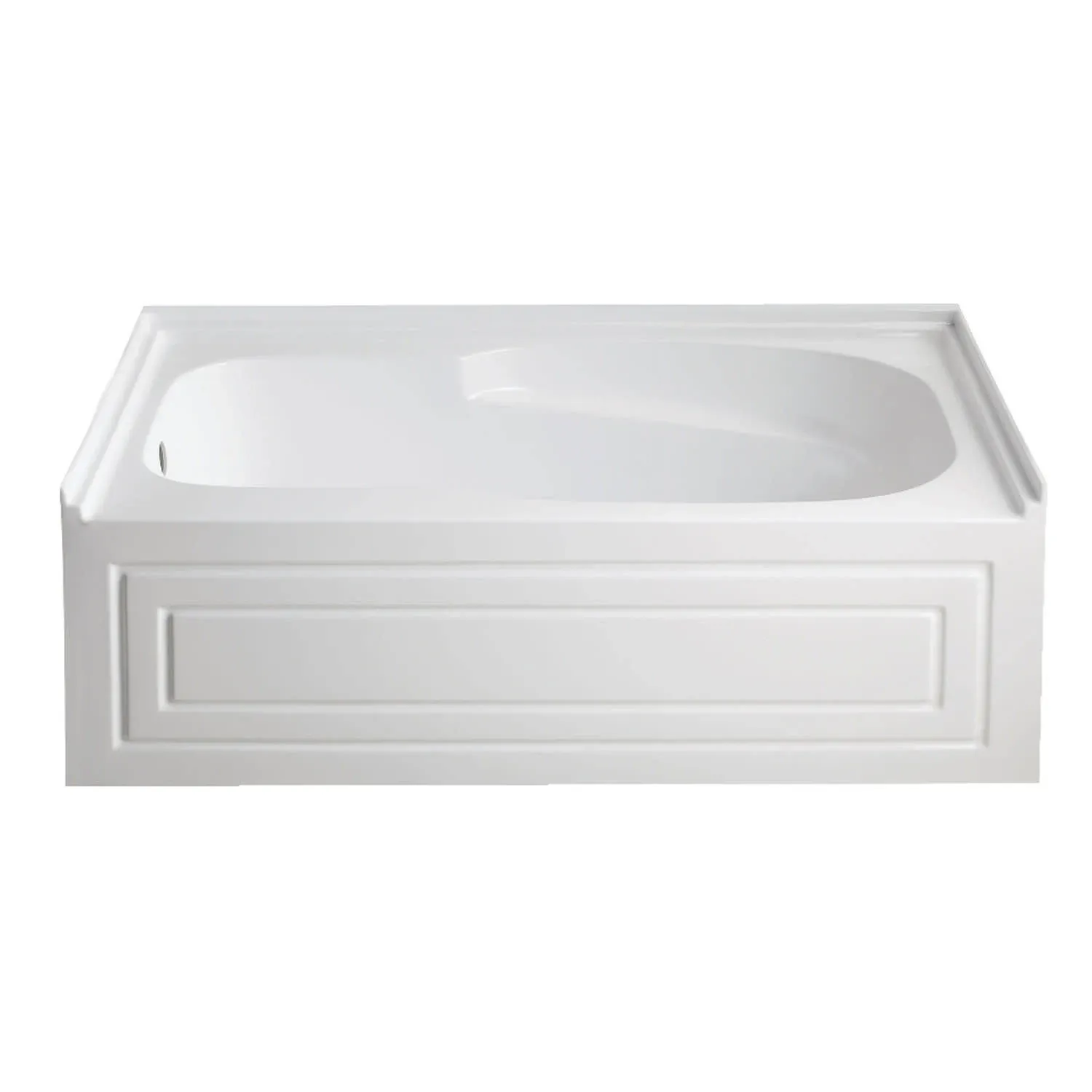 Aqua Eden Oriel 60-Inch Anti-Skid Acrylic Alcove Tub