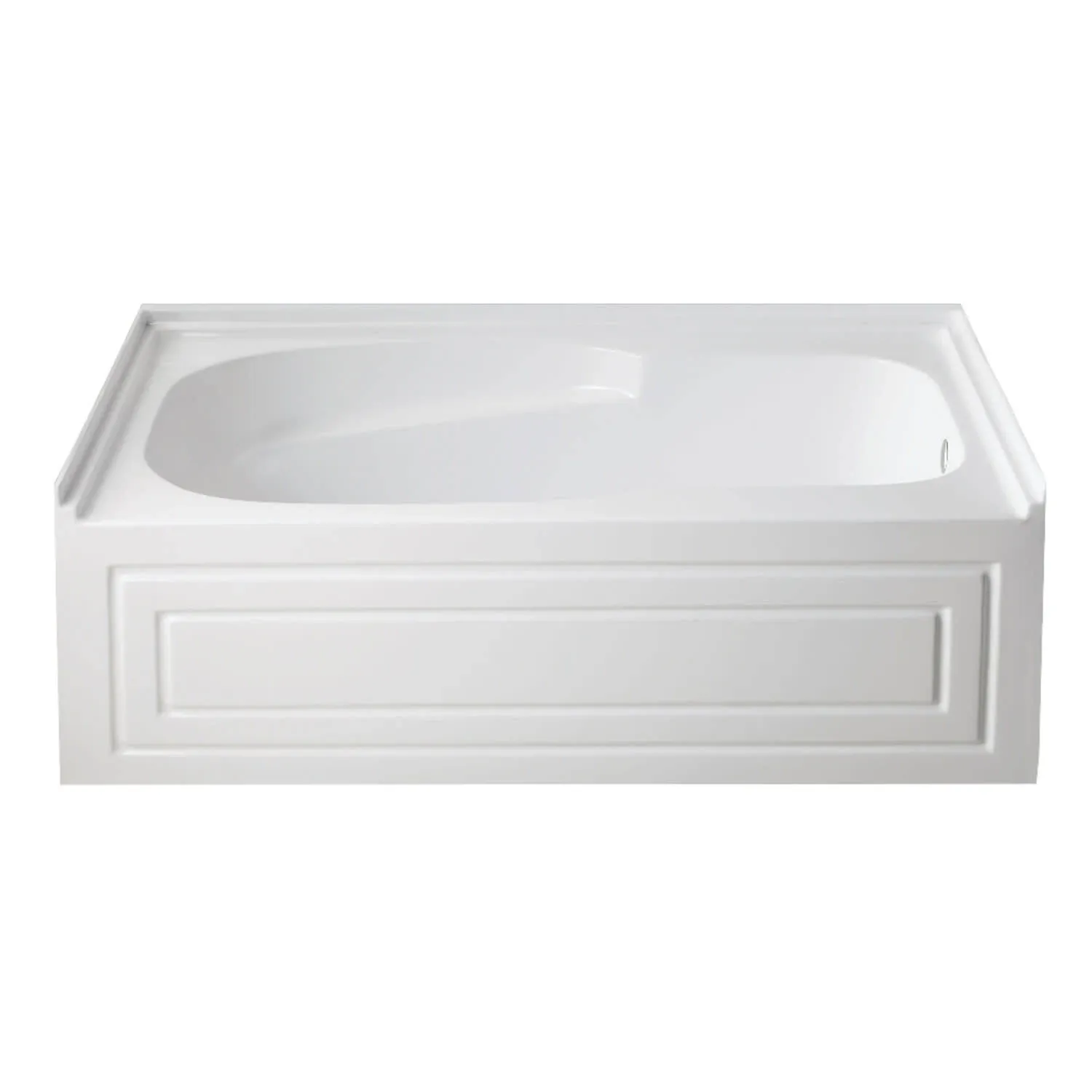 Aqua Eden VTAM6031R21B Oriel 60-Inch Anti-skid Acrylic Alcove Tub with Right Hand Drain Hole in White