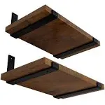 Rust-Resistant Shelf Bracket Set for Strong Floating Shelves, 100lb Capacity